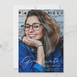 Invitación Graduación de tipografía de fotografía y escritura