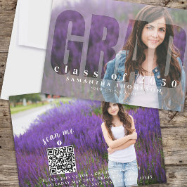 Invitación Graduación de tipografía de grado moderna 2 Código