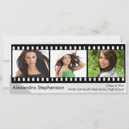 Invitación Graduación de tira de película 3-foto