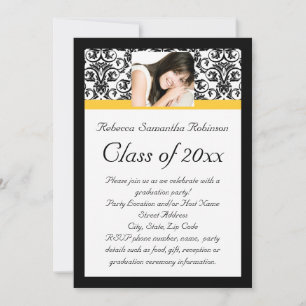 Invitación Graduación del Chica de fotografía de Damasco Amar