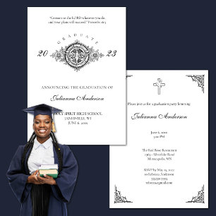 Invitación Graduación del Espíritu Santo Formal Católico