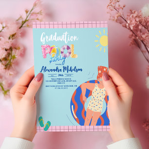 Invitación Graduación del Fiesta de la piscina de verano