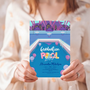 Invitación Graduación del Fiesta de la piscina de verano