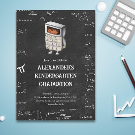 Invitación Graduación del jardín de infancia de Cute Math Bla