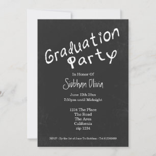 Invitación Graduación del partido Diversión Chalkboard