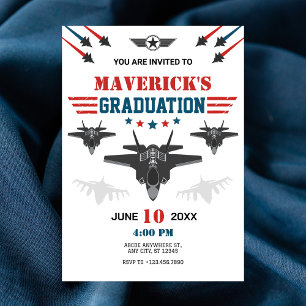 Invitación Graduación del piloto de caza de la fuerza aérea