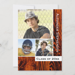 Invitación Graduación del Plano de Madera Rústica