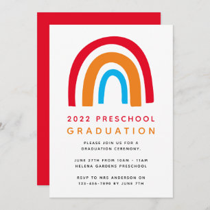 Invitación Graduación del Preescolar Arcoiris