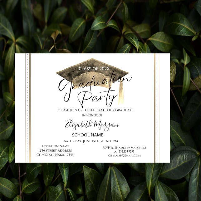 Invitación Graduación del tapón de graduación del marco de Mo (Subido por el creador)