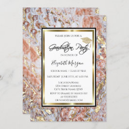 Invitación Graduación del tapón de graduación del Purpurina G