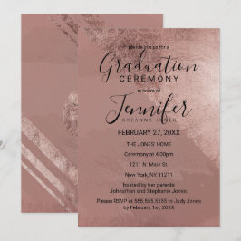 Invitación Graduación del triángulo del Relieve metalizado de