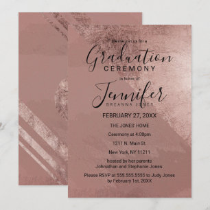 Invitación Graduación del triángulo del Relieve metalizado de