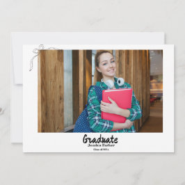 Invitación Graduación dibujada a mano con estilo Doodle