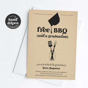 Invitación Graduación divertida de barbacoa
