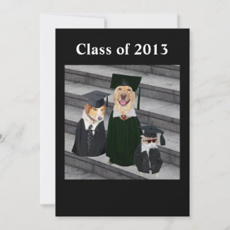 Invitación Graduación divertida de perro