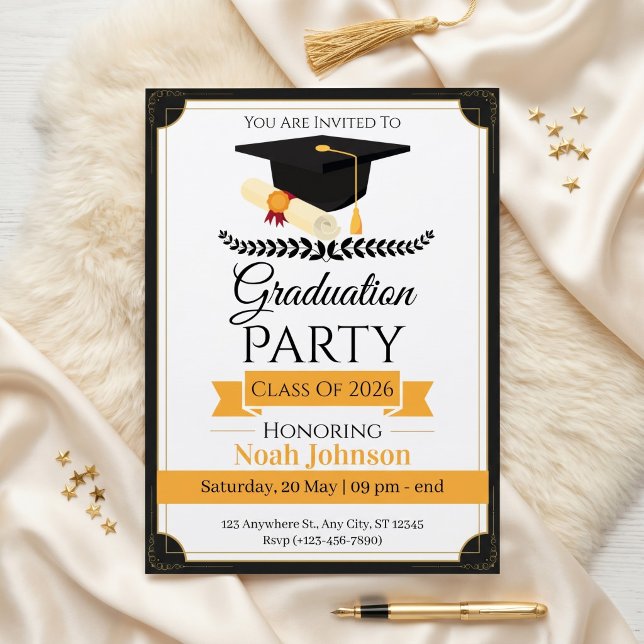 Invitación Graduación Elegante (Subido por el creador)