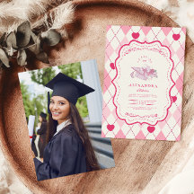 Graduación Elegante de Coquette Rosa Bow