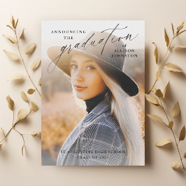 Invitación Graduación Elegante de Imágenes de Guión