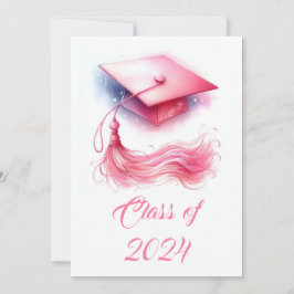 Invitación Graduación Elegante Moderna Pastel