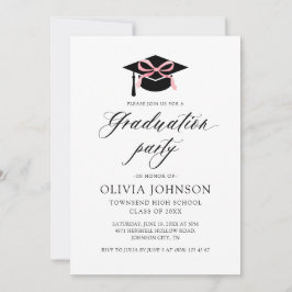 Invitación Graduación elegante y moderna de la graduación del