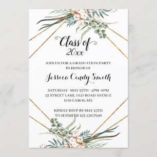 Invitación Graduación en 2019 del Boho Geometric Class of Gre
