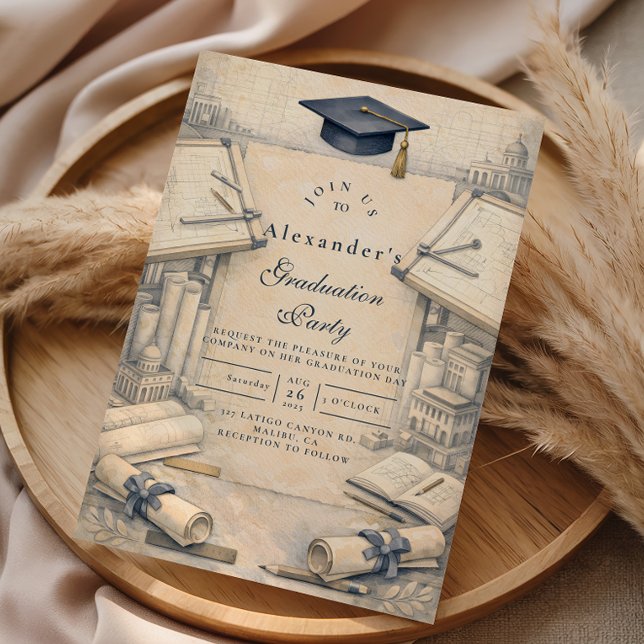 Invitación Graduación en Arquitectura Clásica (Subido por el creador)