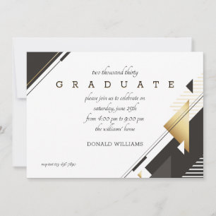 Invitación Graduación en blanco y negro