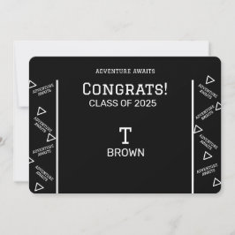 Invitación Graduación en blanco y negro personalizada
