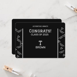 Invitación Graduación en blanco y negro personalizada