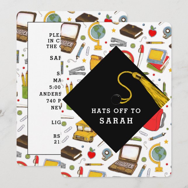 Invitación Graduación en Educación Docente (Anverso / Reverso)