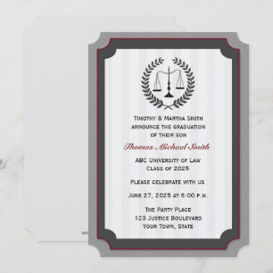 Invitación Graduación en Facultad de Derecho
