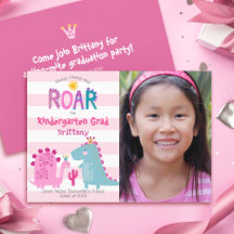 Graduación en guardería Foto Dinosaurios Chica Cut