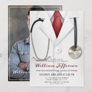 Invitación Graduación en la escuela de Enfermería moderna de