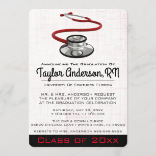 Invitación Graduación en la Escuela de Medicina de Stethoscop