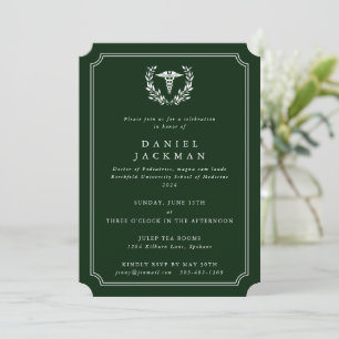 Invitación Graduación en la Facultad de Medicina Green Caduce