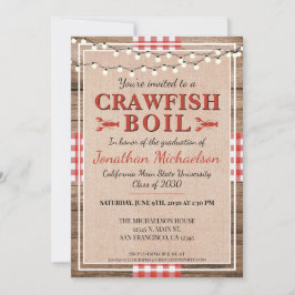 Invitación Graduación en la Universidad Rústica de Crawfish