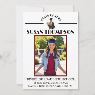 Invitación Graduación (Evergreen/Mujer)