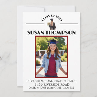 Invitación Graduación (Evergreen/Mujer)