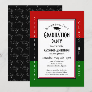 Invitación GRADUACIÓN Fiesta de graduados panafricano
