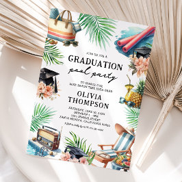 Invitación Graduación Fiesta en la Piscina
