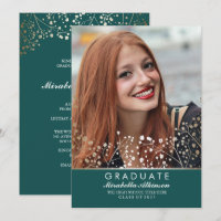Graduación floral de la foto del estudiante del