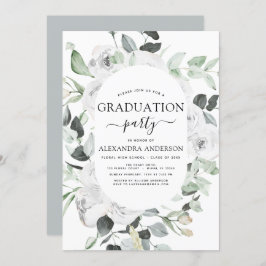 Invitación Graduación Floral Eucalyptus Greenery 2023