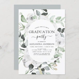 Invitación Graduación Floral Eucalyptus Greenery 2023
