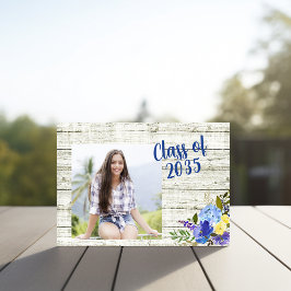 Invitación Graduación floral rústica