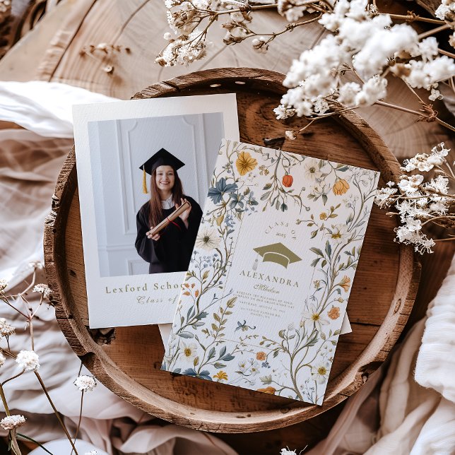 Invitación Graduación Floral Vintage de Photo Elegant (Subido por el creador)