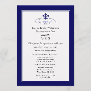Invitación Graduación formal de la plata de la marina de