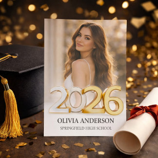 Invitación Graduación Foto Oro 2026 