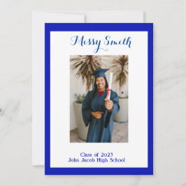Invitación Graduación fotográfica, clase azul 2023