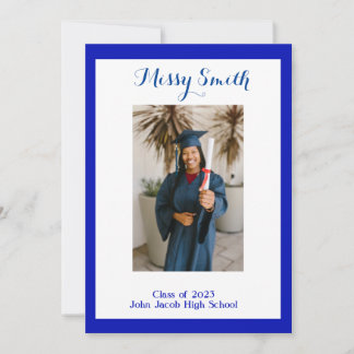 Invitación Graduación fotográfica, clase azul 2023