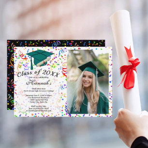 Invitación Graduación fotográfica Clase de Fiesta de Cabo Ver